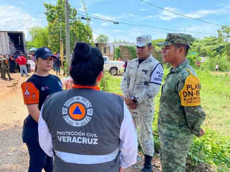Suman 14 municipios afectados por lluvias en Veracruz