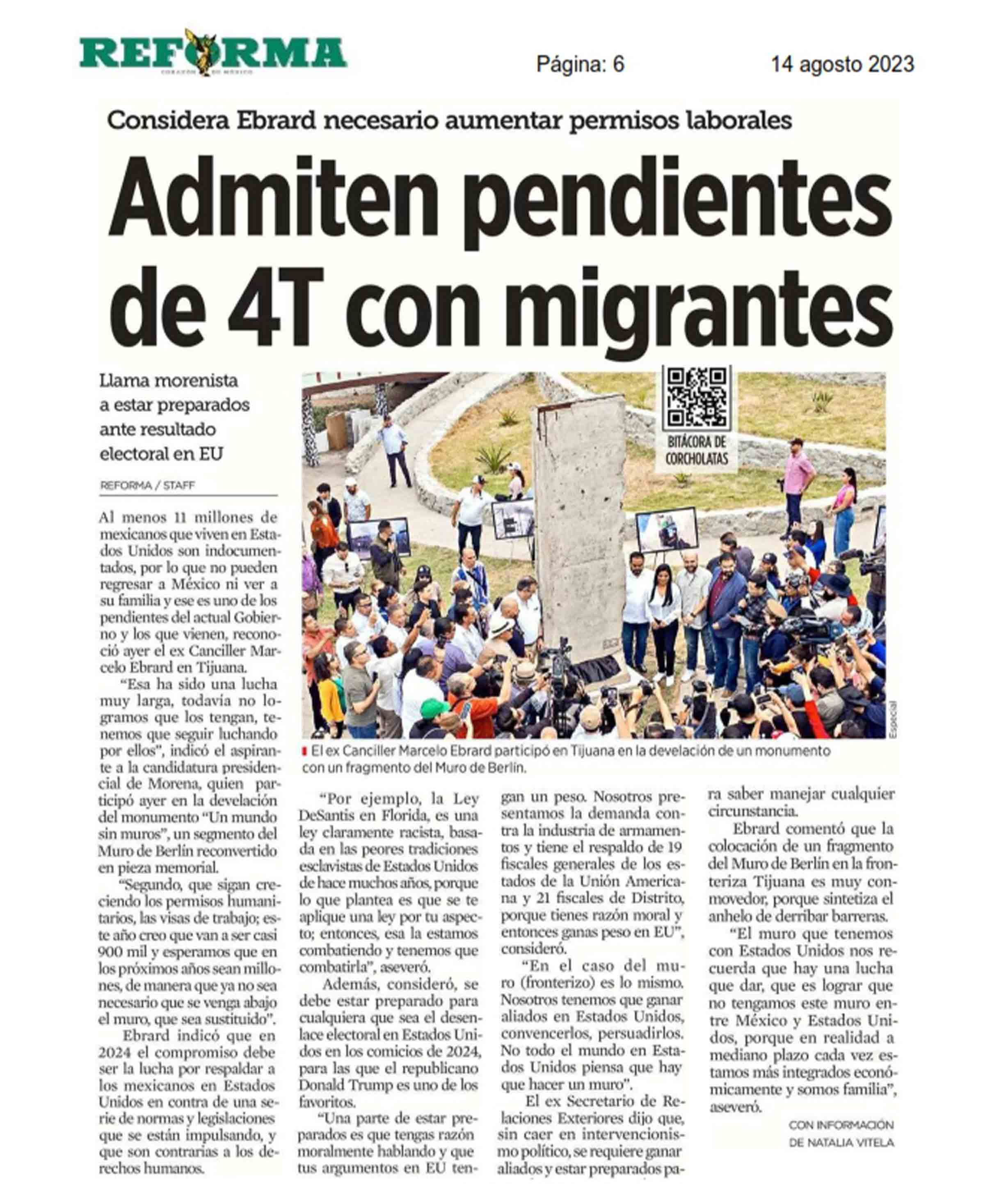 Admiten pendientes de 4T con migrantes