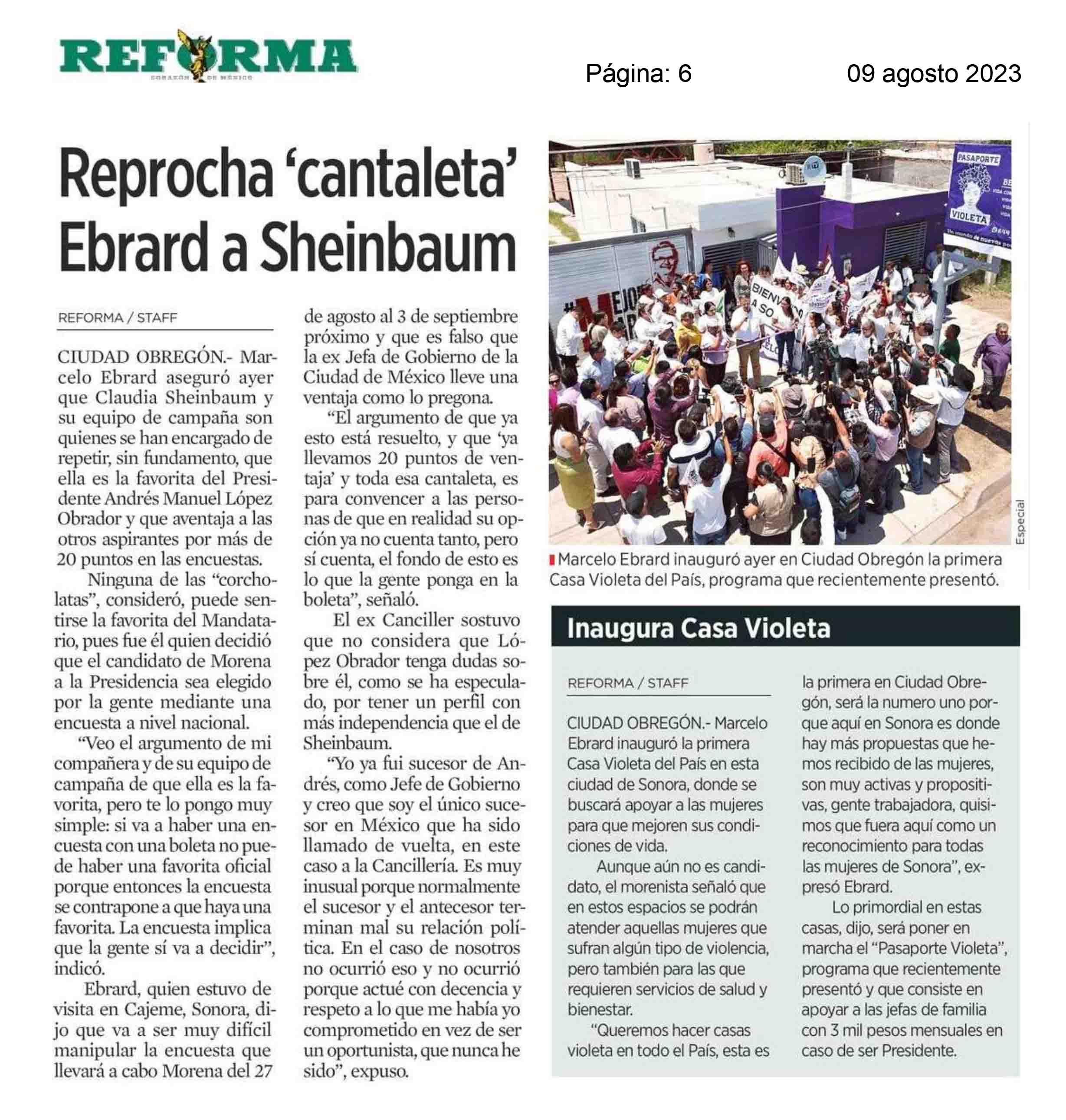 Reprocha 'cantaleta' Ebrard a Sheinbaum